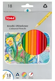 Toma Kredki o��wkowe tr�jk�tne 18 szt.