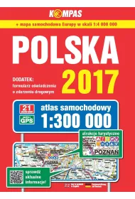 Atlas samochodowy Polska 2017 1:300 000