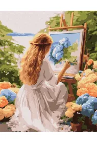 Ideyka Malowanie po numerach - Artystka 40x50cm
