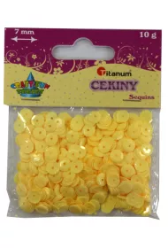 Titanum Cekiny okr�g�e pastelowe ��ty 7mm, 10g