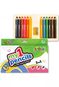 Penmate Kolori Moje pierwsze Kredki Super Jumbo + temper�wka 12 szt.