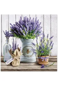 Paw Serwetki Lavender in Bucket 33x33cm