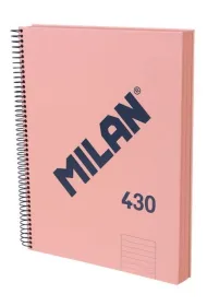 Milan Zeszyt na spirali A4/120k linia - r�owy