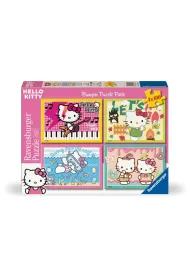 Puzzle dla dzieci 4x100 el. 2D Hello Kitty zestaw Ravensburger