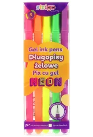 D�ugopis �elowy 5 kolor�w neon STRIGO SSC423 5 szt.