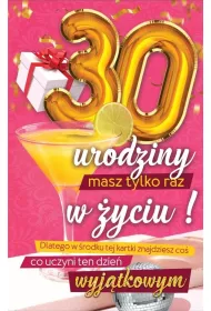 Yeku Karnet Urodzinowy 30 + naklejka