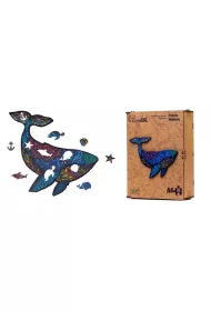 Puzzle drewniane eko 75 Potny wieloryb A4 PuzzleOK