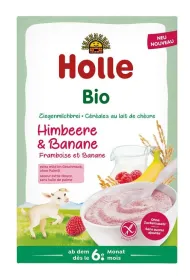 Holle Kaszka ry�owa mleczna malinowo-bananowa bezglutenowa od 6 miesi�ca 200 g Bio