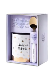 Be-Happy Gifts Zestaw Kubek+�y�ka dla Babci - Ukochana Babunia