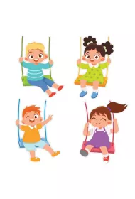 LearnHow Dekoracja wiosenna Dzieci na hutawkach