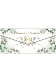 Koperta z �yczeniami Komunia �wi�ta 25,5x12cm mix