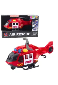 Helikopter stra�acki z d�wigiem �wiat�o i d�wi�k LeanToys
