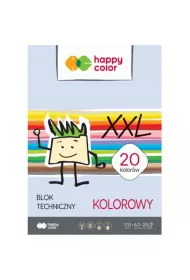 Blok techniczny kolorowy A3 Happy Color 170g 10 szt.