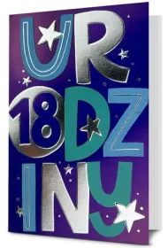 Pan Dragon Karnet B6 HM-200 18 urodziny, niebiesko srebrne HM-200-3103
