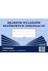 Druki samokopiuj�ce Typograf rejestr wyjazd�w s�u�bowych A5 (02248)