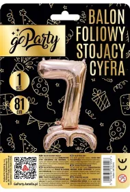 GoParty Balon foliowy stoj�cy 7 rose gold 81cm