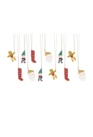 PartyDeco Zawieszki do prezent�w Miko�aj 12 szt.