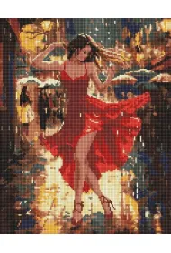 Ideyka Diamentowa mozaika - Taniec w deszczu 40x50cm