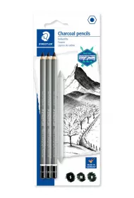 Staedtler Wgiel w owku Mars Lumograph Charcoal, M,S,H w zestawie wiszer 3 szt.
