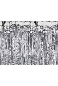 PartyDeco Kurtyna srebrna 90x250cm