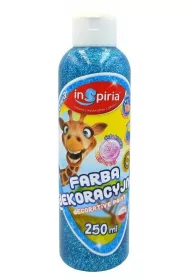 InSpiria Farba dekoracyjna brokatowa niebieska 250 ml