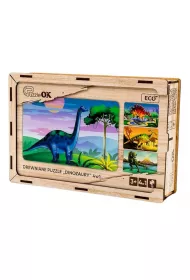Puzzle drewniane 4w1 dinozaury PuzzleOK