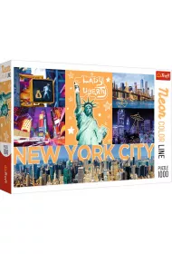 Puzzle 1000 el. Neon Color Line. Neonowe miasto Trefl