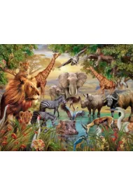 Norimpex Diamentowa mozaika Zwierzta Safari nad rzek 30x40cm 1007431