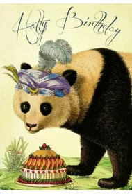 Madame Treacle Karnet B6 z kopert� Urodziny Panda