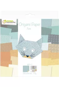 Avenue Mandarine Papier origami Furs 20 x 20 cm 60 kartek