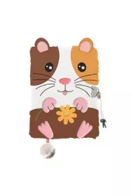 Pami�tnik A5 w�ochacz z k��dk� 3D My Little Friend Guine Pig 96 kartek