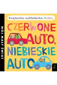 Ksi��ka rozk�adanka. Czerwone auto, niebieskie auto. Ksi��ka pop-up