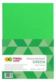 Happy Color Arkusze piankowe, zielone, A4, 5 arkuszy 5 szt.