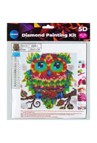 Centrum Diamentowa mozaika 5D - Owl 20x20cm