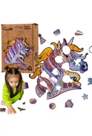 Puzzle drewniane eko 148 el. Bajeczny jednoro�ec A3 Maksik