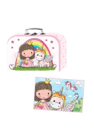 Puzzle 24 el. Lillie i Ellie w walizce Barbo Toys