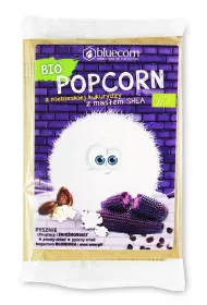 Popcrop Popcorn z niebieskiej kukurydzy z mas�em shea i sol� do przygotowania w mikrofal�wce bezglutenowy 100 g Bio