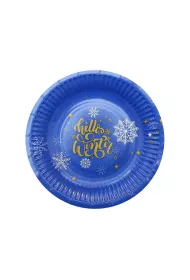 Godan Talerzyki papierowe Hello Winter 18cm 6 szt.