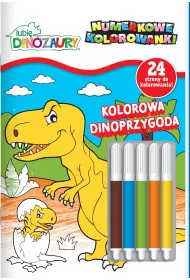 Kolorowa Dinoprzygoda. Lubi� Dinozaury. Numerkowe kolorowanki