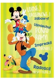 Kukartka Karnet B6 3DS-008 Urodziny Miki i przyjaciele