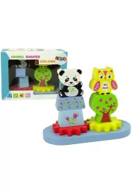 Drewniane zwierz�tka sorter Sowa, panda, z�batki LeanToys