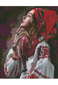 Diamentowa mozaika - Kwiaty-gwiazdki 40x50cm