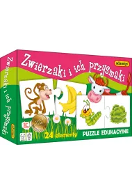 Puzzle edukacyjne Zwierzaki i ich przysmaki Adamigo