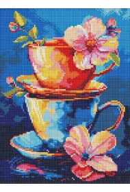 Ideyka Diamentowa mozaika - Sekret picia herbaty 30x40cm