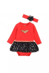 Komplet Dziewczcy Body Sukienka I Opaska Wonder Woman 68 Cm Cool Club
