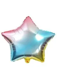 Balon foliowy t�czowy gwiazda