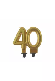 Godan �wieczka liczba 40 Urodziny metaliczna B&C 8cm