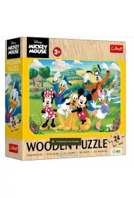 Puzzle drewniane 24 el. Mickey z przyjaci�mi Trefl