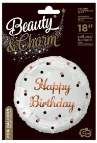 Godan Balon foliowy B&C Happy Birthday bia�y 36cm