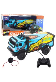 Cie�ar�wka R/C z d�wi�kiem niebiesko-��ta LeanToys